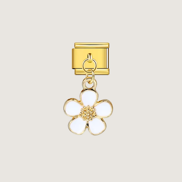 White Flower Charm