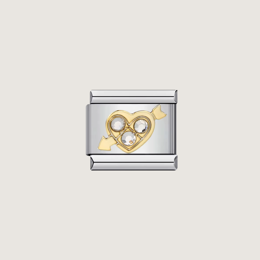Rhinestone Heart Charm