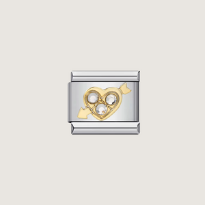 Rhinestone Heart Charm