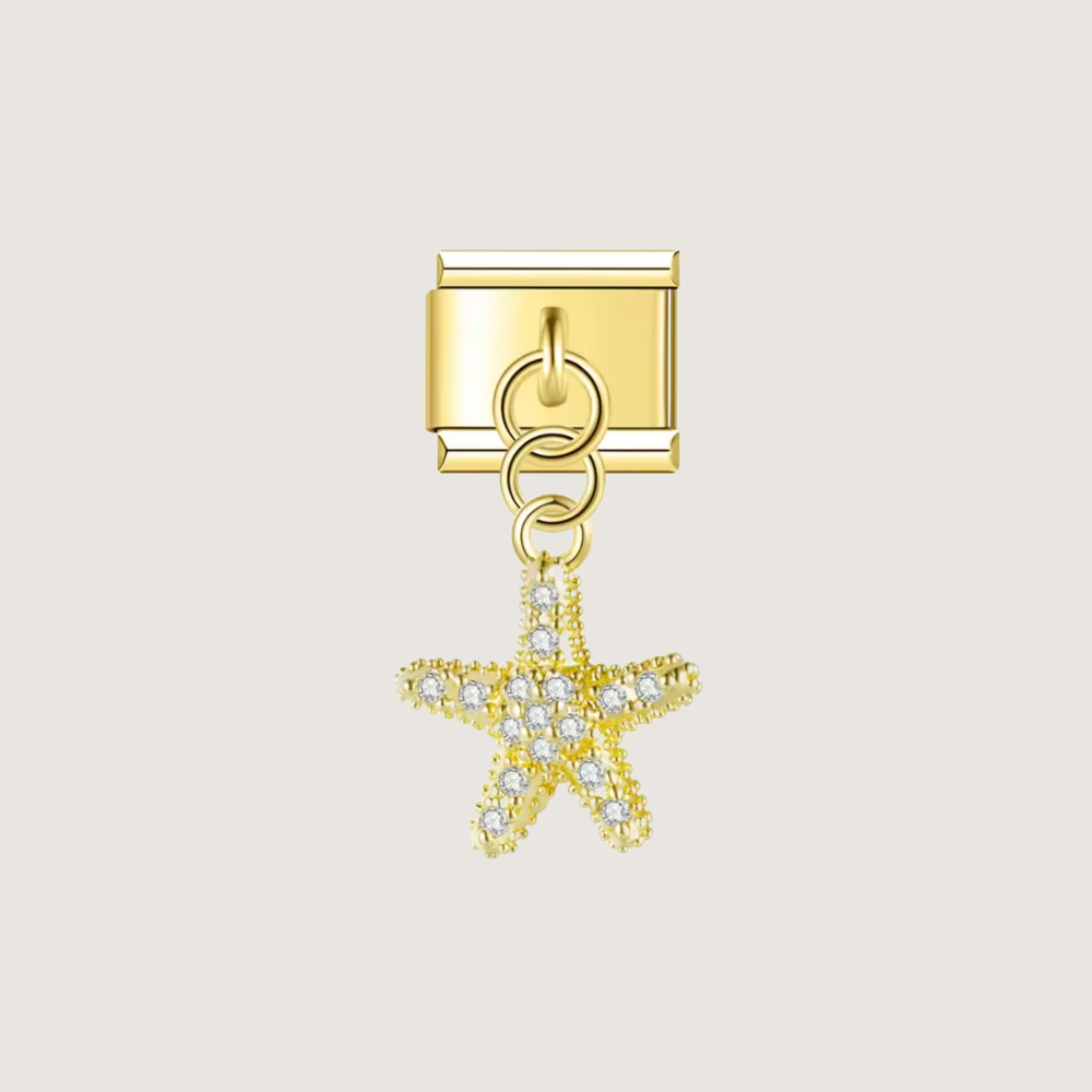 Charm de estrella de mar dorada