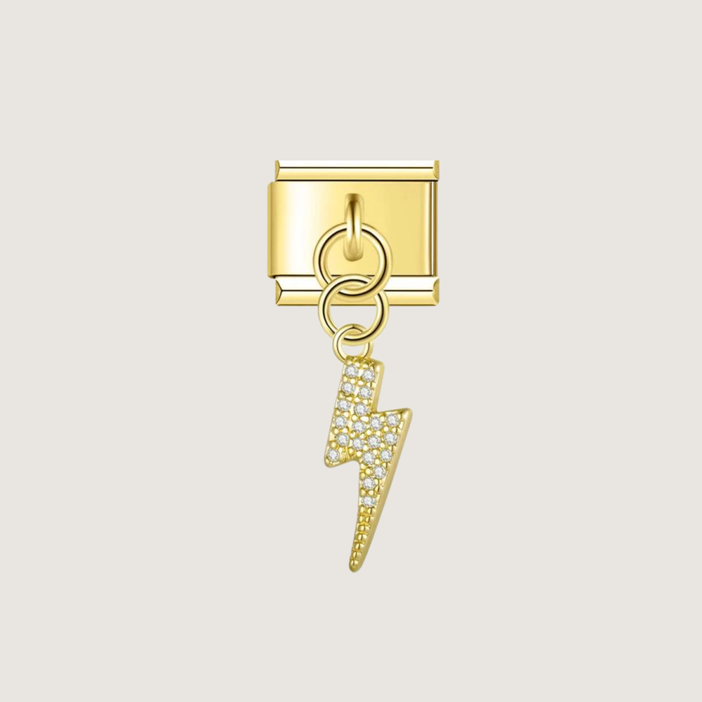 Charm de rayo dorado
