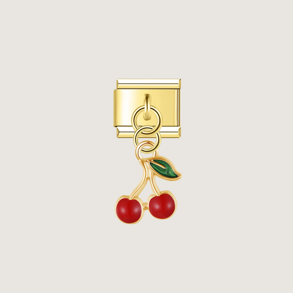 Charm de cereza dorada