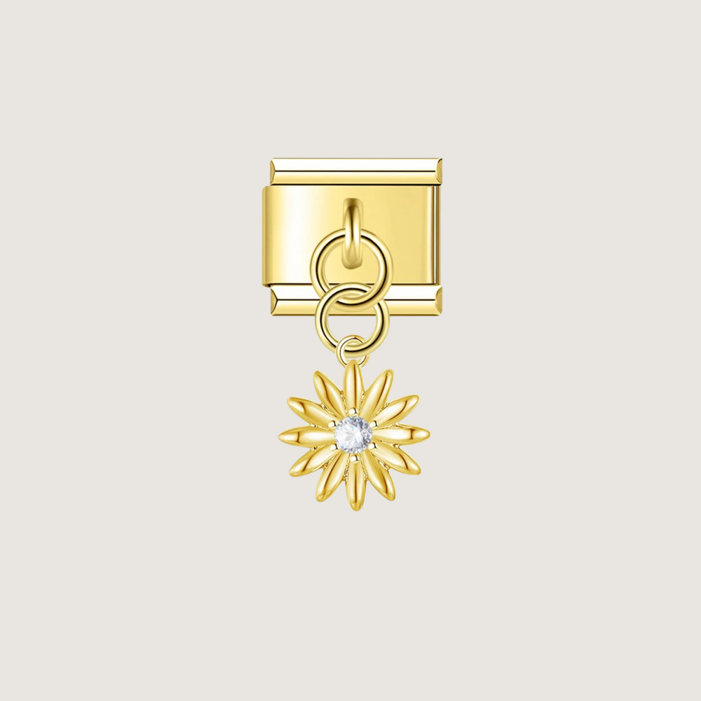 Charm de flor dorada