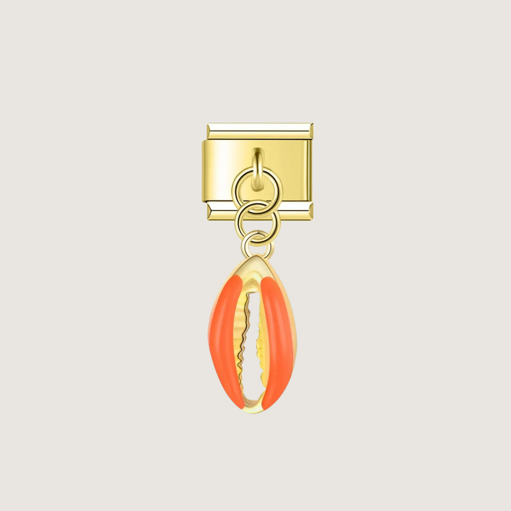 Orange Shell Charm