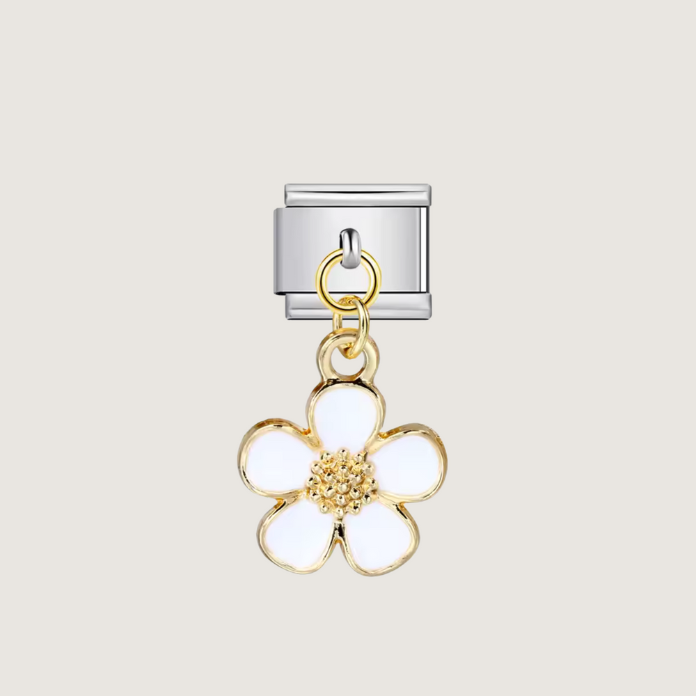 White Flower Charm